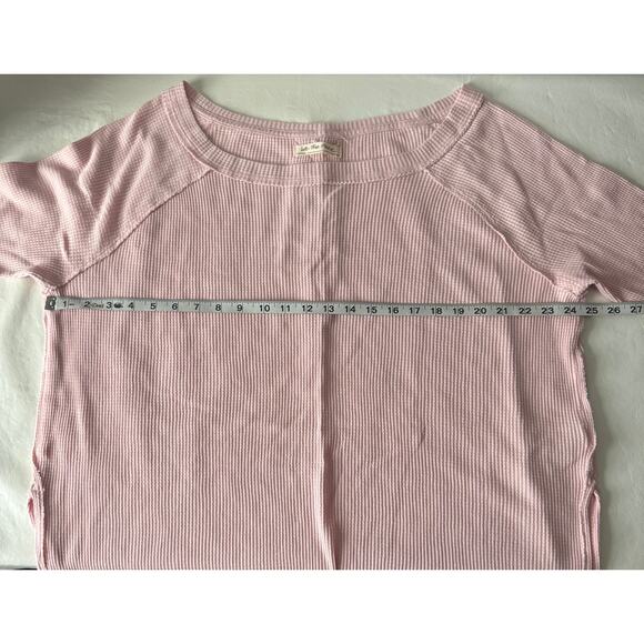 Free People Snowy Thermal Oversized Shirt in Pink Women's Size M - Picture 8 of 9